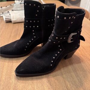 Black Studded Ankle Boots